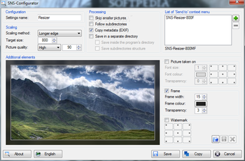 SNS-Resizer screenshot