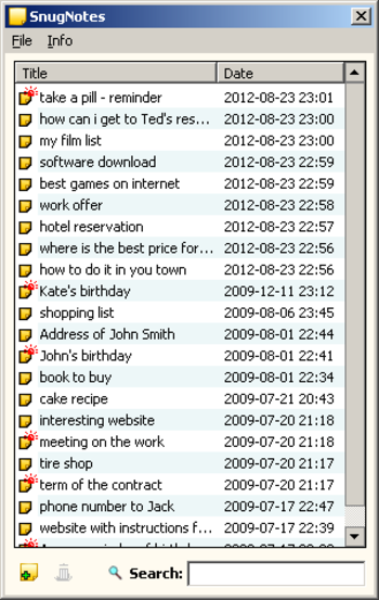 SnugNotes screenshot