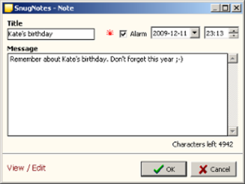 SnugNotes screenshot 2