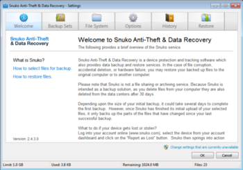 Snuko AntiTheft & Data Recovery screenshot