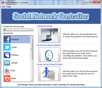 Social Network Controller screenshot