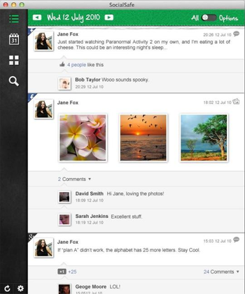 SocialSafe screenshot