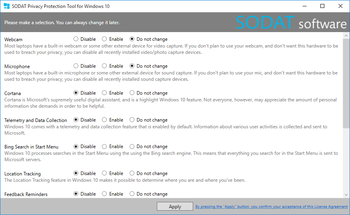 SODAT Privacy Protection Tool screenshot