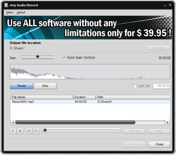 Soft4Boost Any Audio Record screenshot