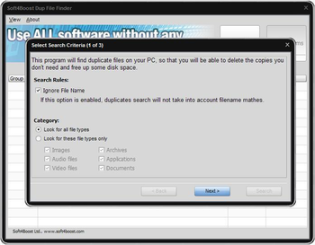 Soft4Boost Dup File Finder screenshot 2