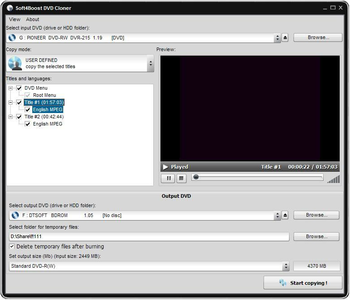 Soft4Boost DVD Cloner screenshot