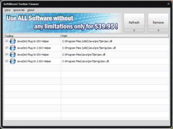 Soft4Boost Toolbar Cleaner screenshot