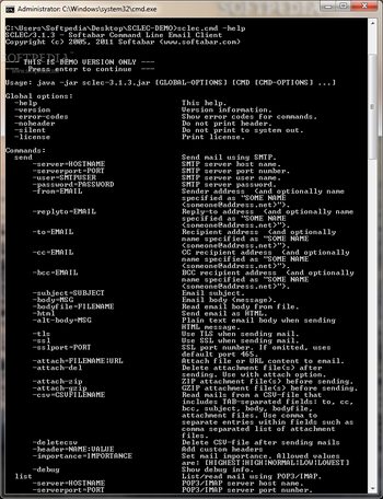 Softabar Command Line Email Client screenshot