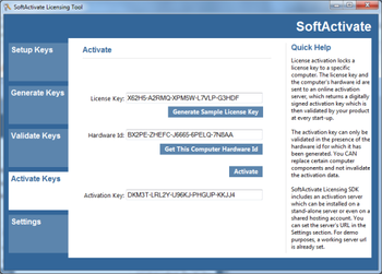 SoftActivate Licensing SDK screenshot