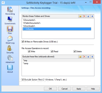 SoftActivity Keylogger screenshot 3