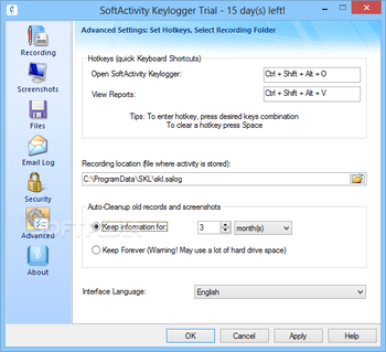 SoftActivity Keylogger screenshot 6