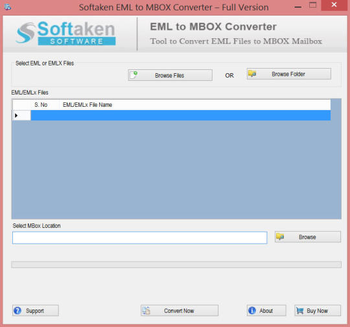 Softaken EML to MBOX Converter screenshot