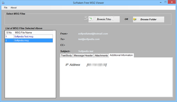 Softaken Free MSG Viewer screenshot 3