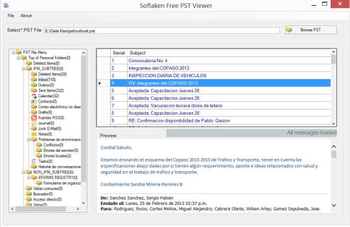 Softaken Free PST Viewer screenshot