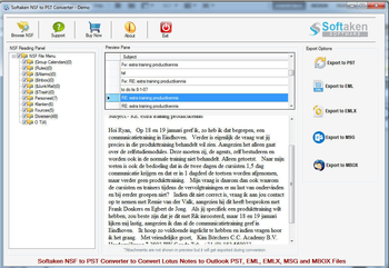 Softaken NSF to PST Converter Software screenshot