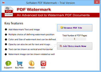 Softaken PDF Watermark screenshot