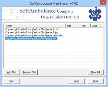 SoftAmbulance Free Eraser screenshot