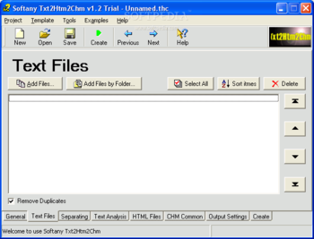 Softany Txt2Htm2Chm screenshot 2
