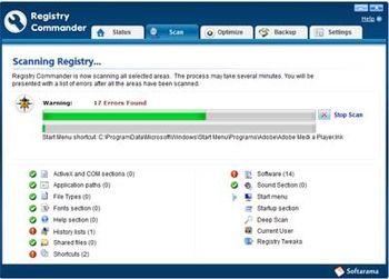Softarama Registry Commander screenshot