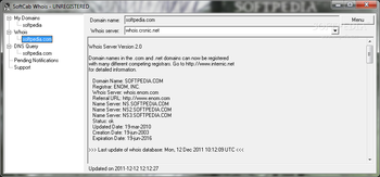 SoftCab Whois screenshot 2