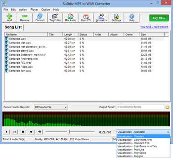 Softdiv MP3 to WAV Converter screenshot 2