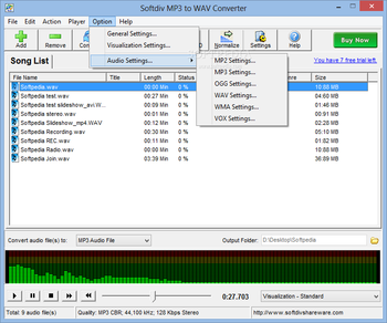 Softdiv MP3 to WAV Converter screenshot 4