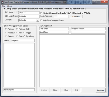 SoftDream Oracle UnWrapper screenshot