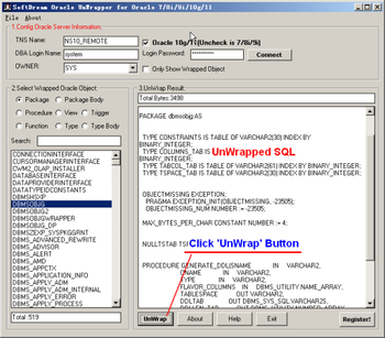 SoftDream Oracle UnWrapper screenshot