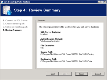 Softdrops SQL Multi Restore screenshot