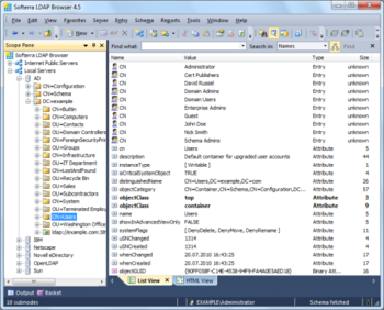 Softerra LDAP Browser screenshot
