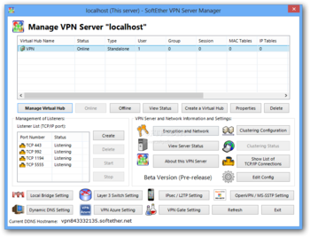 SoftEther VPN screenshot 2