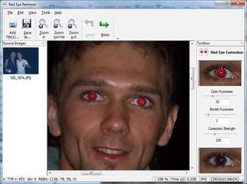 SoftOrbits Red Eye Remover screenshot