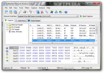 SoftPerfect Network Protocol Analyzer screenshot