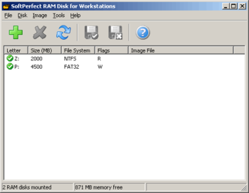 SoftPerfect RAM Disk screenshot