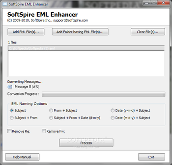 SoftSpire EML Enhancer screenshot