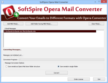 SoftSpire Opera Mail Converter screenshot