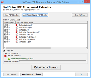 SoftSpire PDF Attachment Extractor screenshot
