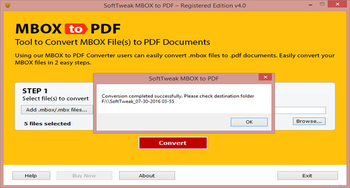 SoftTweak MBOX to PDF screenshot 3
