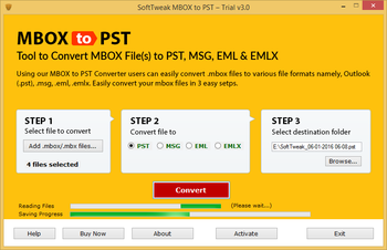 SoftTweak MBOX to PST screenshot