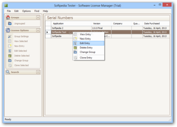 Software License Manager screenshot