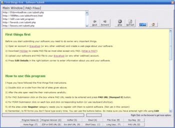 Software Submit screenshot