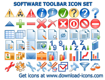 Software Toolbar Icon Set screenshot