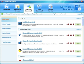 SoftwareManager screenshot