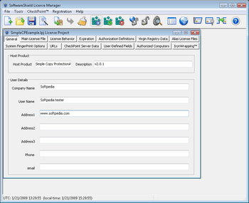 SoftwareShield System License Manager screenshot