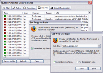 SoftX HTTP Monitor screenshot