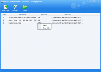 Softxyz Mobi to ePub Converter screenshot