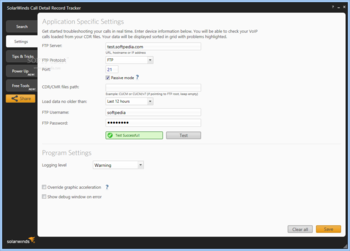 SolarWinds Call Detail Record Tracker screenshot