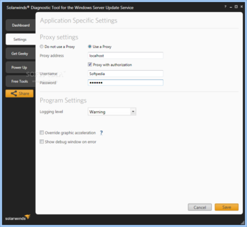 SolarWinds Diagnostic Tool for the Windows Server Update Service screenshot 2