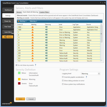 SolarWinds Event Log Consolidator screenshot 2