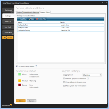 SolarWinds Event Log Consolidator screenshot 3